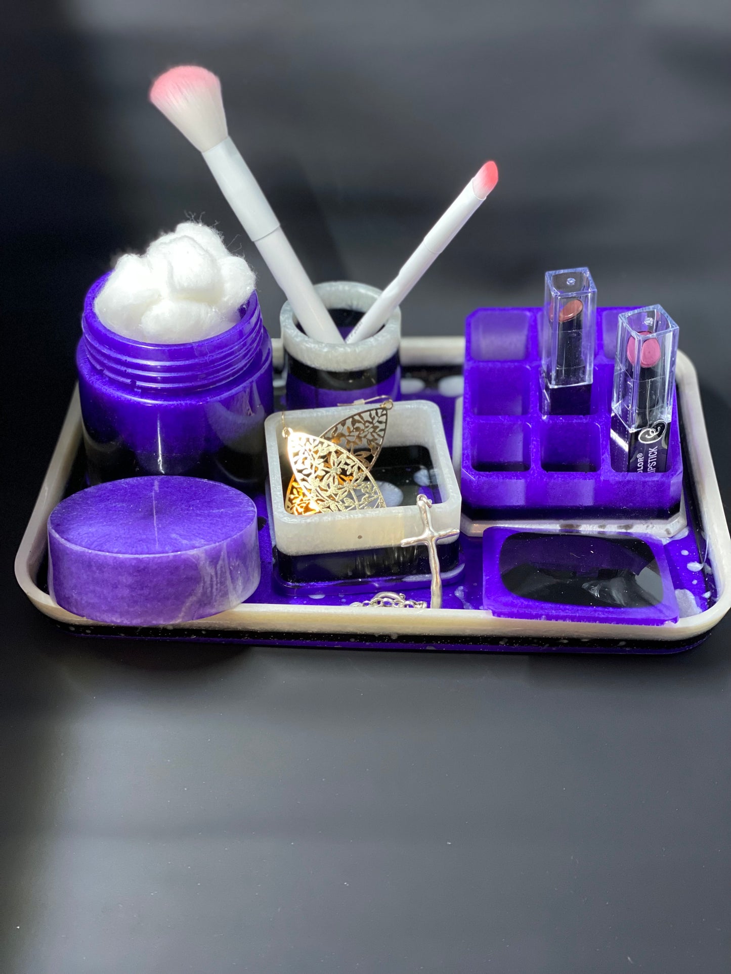 Custom made vanity tray set